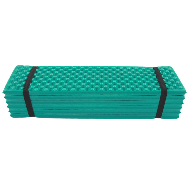 Foldbar Tykknet Skum Dobbelt Ægkasse Sovepude til Udendørs Camping - 186x57CM - Mørkegrøn Green