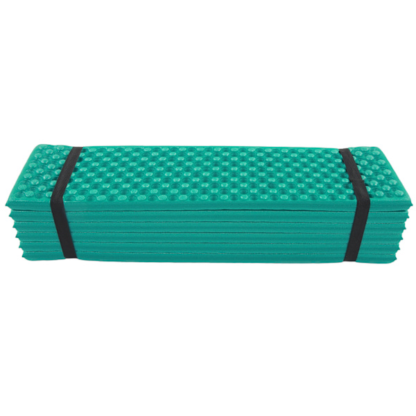 Taitettava Paksuuntunut Vaahtomuovin Kaksoismuna-alusta Ulkokäyttöön Leirintään - 186x57CM Tummanvihreä Green