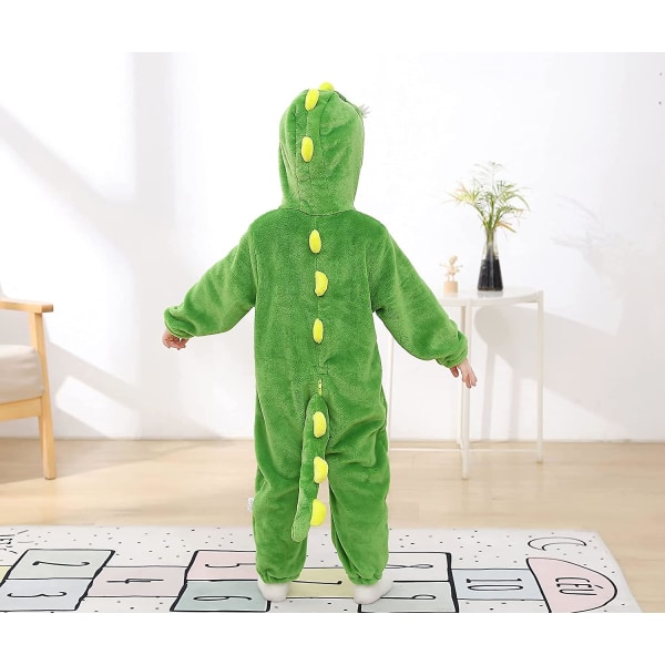 Tonwhar Toddler Infant Tiger Dinosaur Animal Fancy Dress Costume Hooded Romper Jumpsuit H Green Dinosaur 80