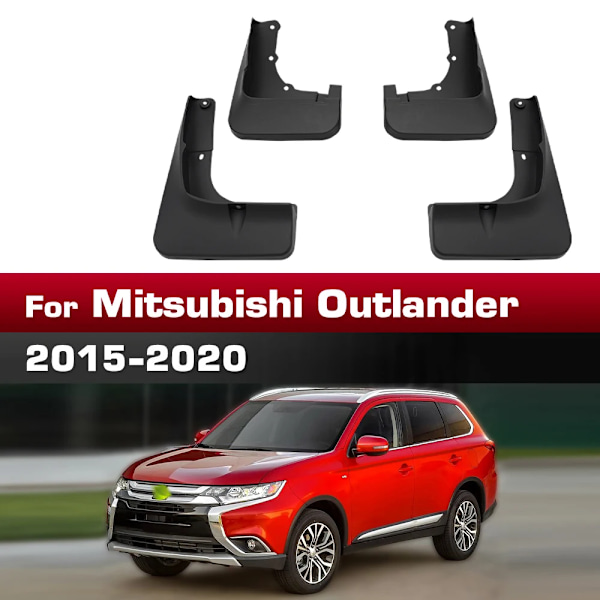 För Mitsubishi Outlander 2015 2016 2017 2018 2019 2020 2021 Stänkskydd 4st/set Skydd Stänklapp Stänkskärmar Biltillbehör
