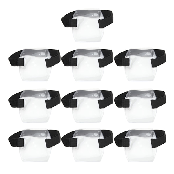 【Lixiang Store】 Set med 10 PVC Armband Badge Clips Justerbara Vattentäta