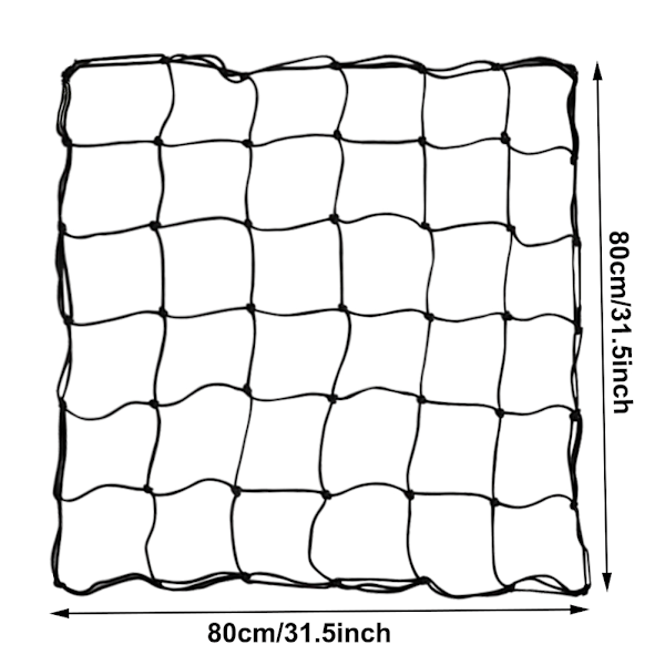 Indendørs Plantestøttenet med 36 Ruter (80x80cm) og 4 Kroge - Lavet af Elastisk Gummi