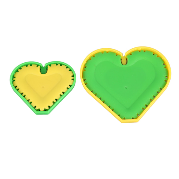 2-delt DIY Blomstermakersett: Enkle Kanzashi-plater for raske hjerteformede blomster 2pcs