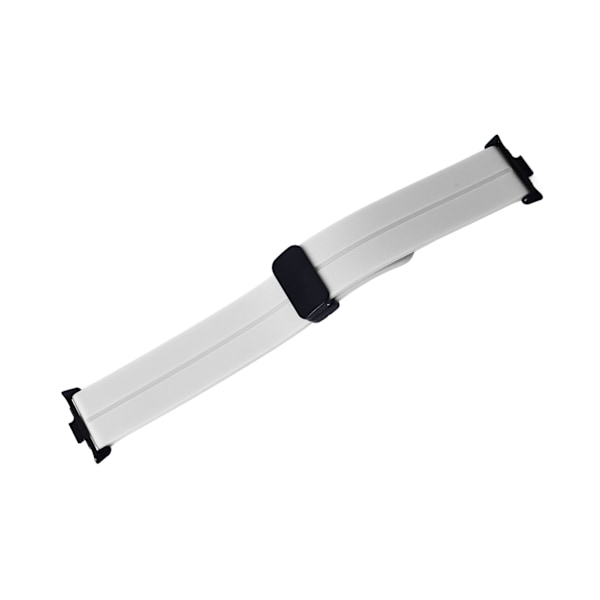 Vandafvisende Silikon Magnetisk Foldbar Fleksibel Urrem til Mi Band 8 Pro - Hvid