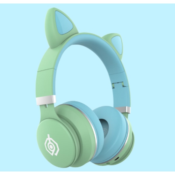 Hovedtelefoner Cat Ear Bluetooth trådløs over light green