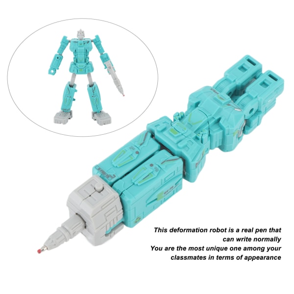 2 stk Transformerende Robot Leke Sett - Deformerbare Robot Penner for Studenter - Grønn Studieutstyr Green 2Pcs