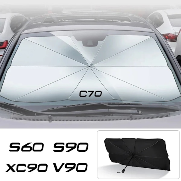 Bil Främre Solskydd Bil Vindruta Solskydd Paraply För Volvo XC90 XC60 C30 T6 S60 C70 XC40 V40 XC70 V60 V50 S80 S40 AWD V90 S90-För T6
