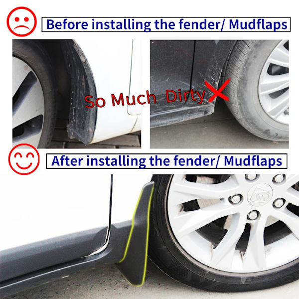 Stænkskærm til Jeep Wrangler Sahara JL 2019-2022 Forreste Bageste Mudflap Stænkskærme Biltilbehør Auto Styline Stænkskærm Fender