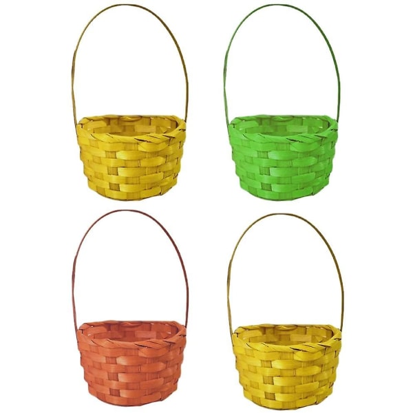 4pcs Wicker Easter Basket Mini Woven Rattan Baskets