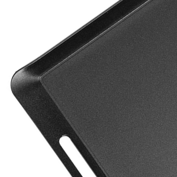 Alsidig Rektangulær Grillpande Sæt - Bærbar Husholdningstilbehør til Camping og Grill (18,9 x 12,9 x 0,7 cm, 2 Styk) 2PCS Black