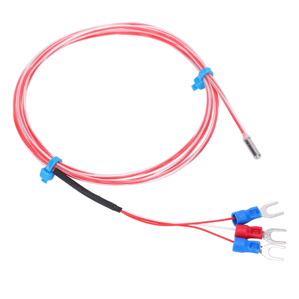 PT100 Vanntett Temperatursensor 3 X 20mm Termistor Temperaturprobe 50 til +300℃(5m )