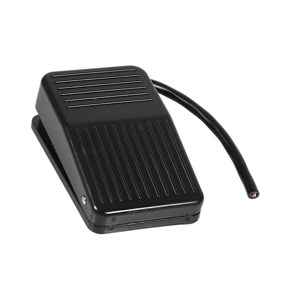 380V Elektrisk Strømfodpedalafbryder med Til/Fra Kontrol - Sort Farve, 10 cm Kabel