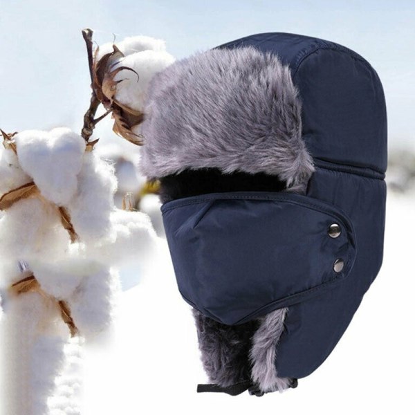 Vinter plyshatte Koldbestandig kasket Udendørs vindtæt tyk varm sne kvinder mænd kasket gray