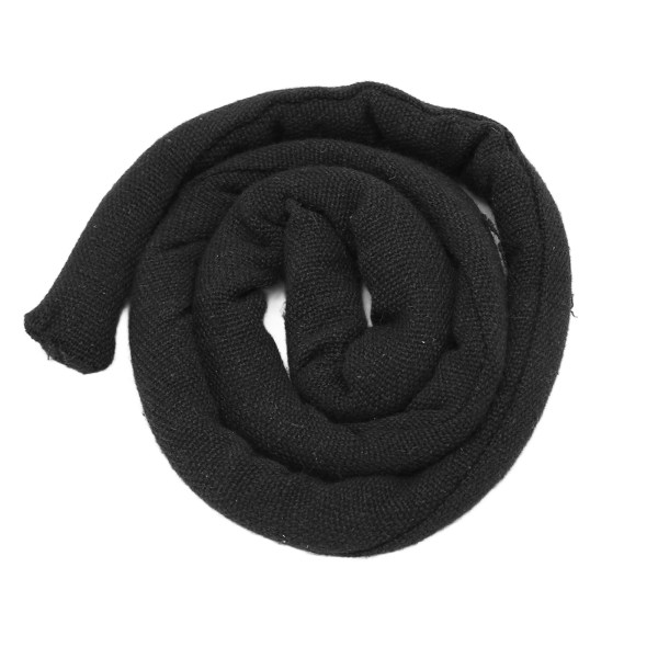 Fleksibel Spiral Lås Hårbånd til Tykt Krøllet Hår - Dreadlock Hestehaleholder i Ren Sort