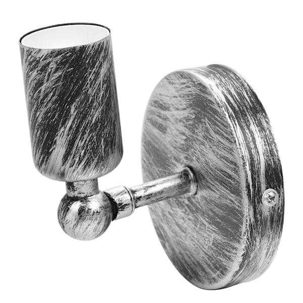 Vägglampa i Retro Stil för Kaféer och Korridorer - E27 Lampsockelhållare (Silver)