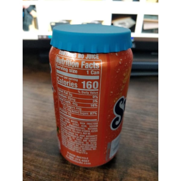 Silikonläskburklock, 6-pack återanvändbar läsk/dryck/ölburk L