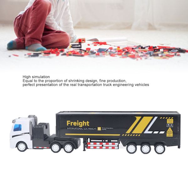 Analog RC Flatbed Truck og Trailer med Lyd og Lys - Perfekt for Gutter og Barn
