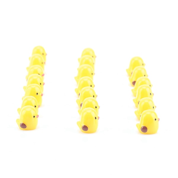20 stk Mini Gule Kylling Miniatyr Hagepynt for Dukkehusdekor