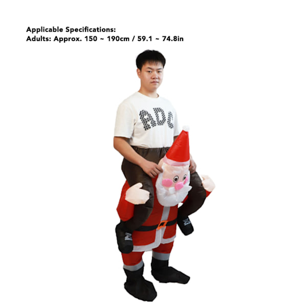 Hauska Joulupukki-asu: Ilmapallo Joulupukki Ratsastusrekvisiitta Aikuisten Cosplaylle (Korkeus: 150-190cm) Red