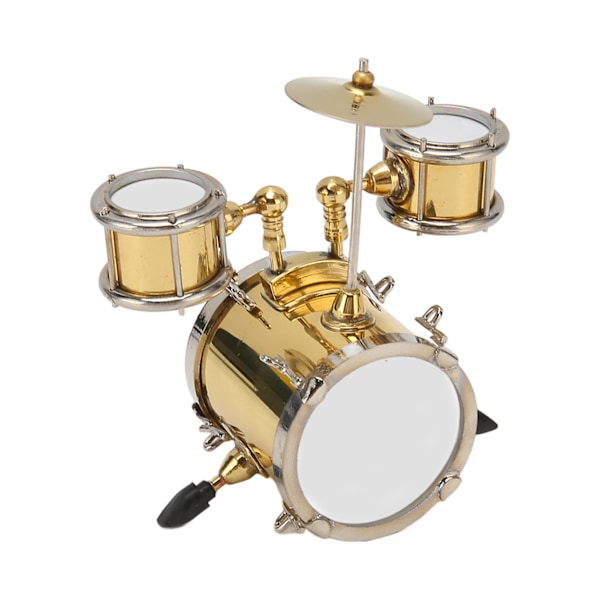 Miniatyr Trommesæt Replika - Musik Instrument Model til Dukkehuse, Perfekt Gave til Trommeslagere og Hjemmedekoration - Leveres med Æske