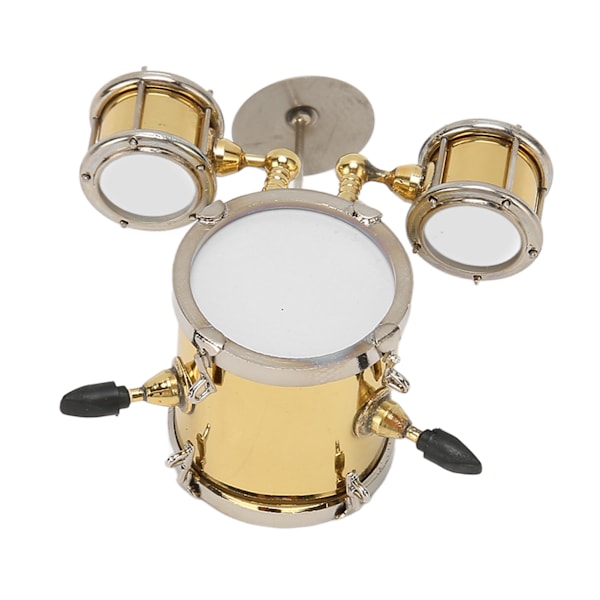 Miniatyr Trommesæt Replika - Musik Instrument Model til Dukkehuse, Perfekt Gave til Trommeslagere og Hjemmedekoration - Leveres med Æske