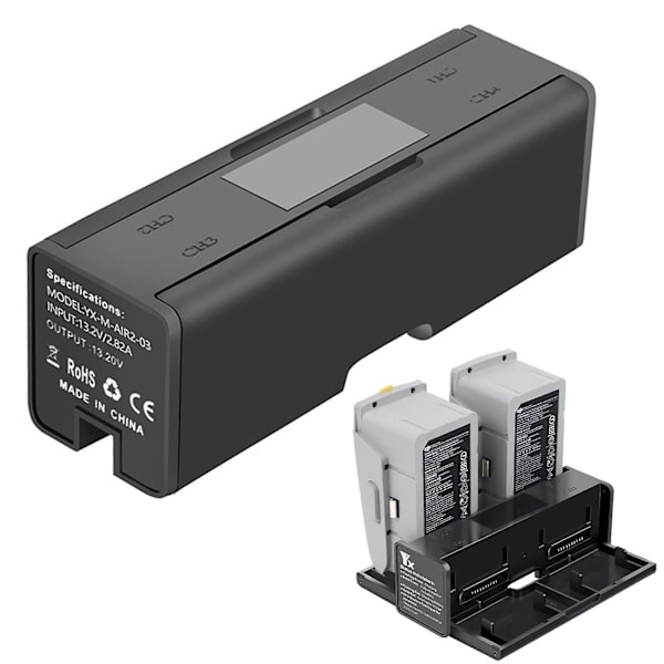 4in1 Smart Led -akkulaturi digitaalisen näytön latauskeskitin Dji Mavic Air2 Pg Fk:lle