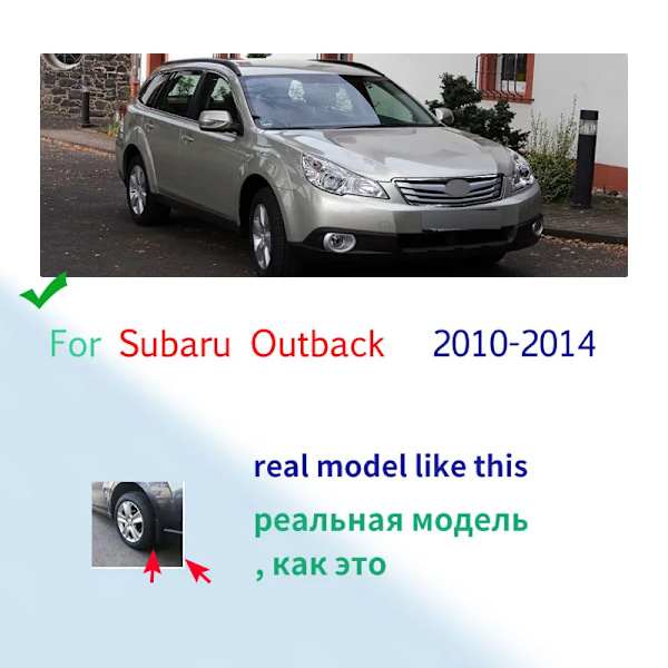Stänkskydd Set för Subaru Outback 2010-2014, Mudflaps, Stänkskärmar, Fram och Bak, Styling 2011 2012 13