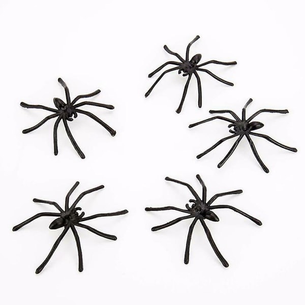 50st Fake Spider Black Toy Halloween Stor Liten Rolig Joke Prank Props Party Present
