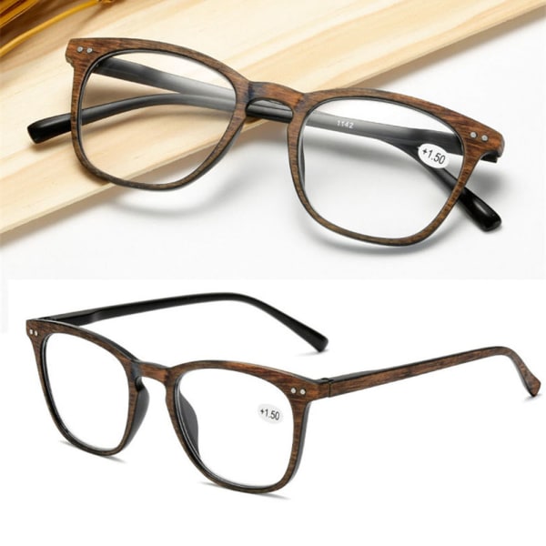 Stilfulde praktiske læsebriller med styrke Brun +3.0