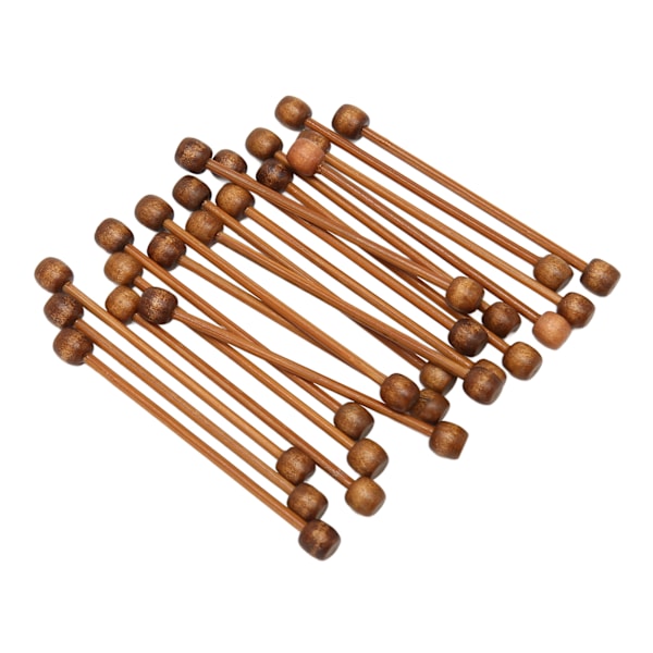 20 Mini Trävävda Hängstänger - Polerade DIY-Hantverkspinnar för Handgjorda Projekt