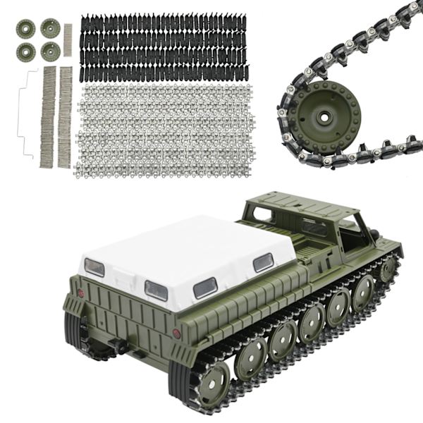 Full-Scale Plast- og Aluminiumslegering Tank Spordeler for WPL E1 GAZ 71 Modell