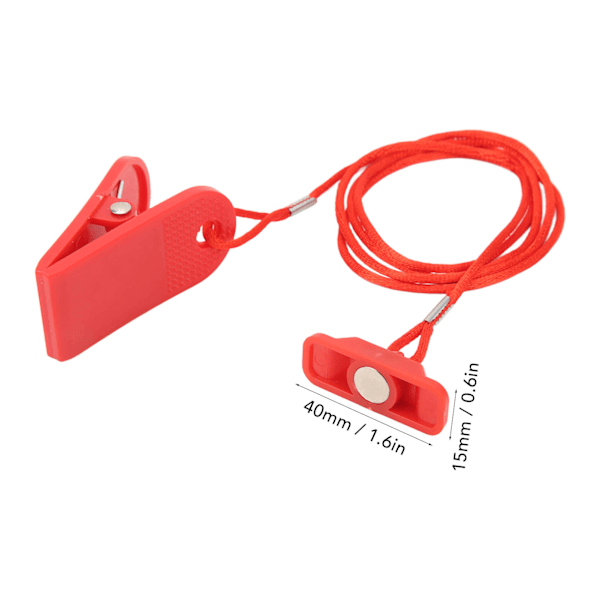 2 st Universal Löpbandssäkerhetsnyckel - Röd Magnetisk Nyckel för Löpband 2pcs Red