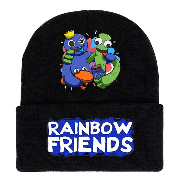 Rainbow Friends strikket hue til drenge piger småbørnsgave A