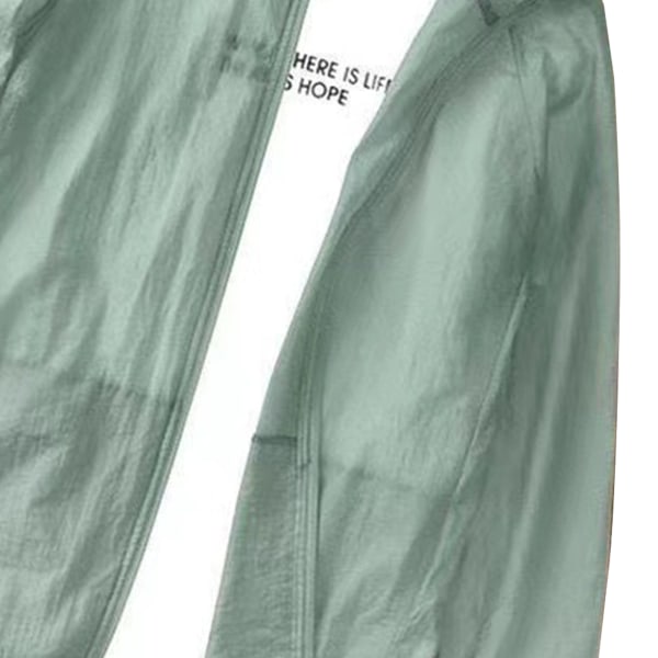 Lätt UV-skyddande jacka för män - Andningsbar långärmad svalkande huvtröja för sommarfiske, vandring och träning - Grön XL Green XL