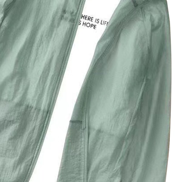 Mænd solbeskyttelsesjakke Let åndbar UV-skjorte Langærmet soltæt kølende hættetrøje til sommerfiskeri Vandretræning Grøn 2XL Green 2XL