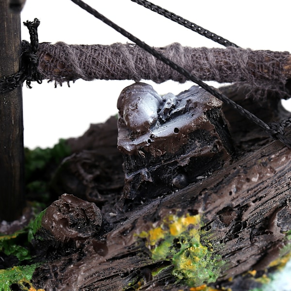Kunstig Harpiks Båds Ornament til Akvarium Fisketank Landskab Dekoration