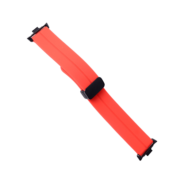 Fleksibel Vanntett Silikon Magnetisk Foldbar Klokkearmbånd for Mi Band 8 Pro - Rød