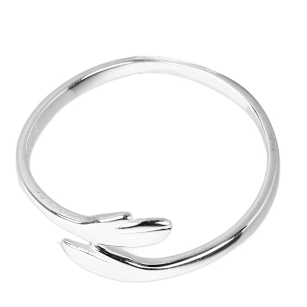 Säädettävät S925 Sterling Hopea Avoimet Halauksen Renkaat Pareille - Halauksen Rakkautta Tällä Viehättävällä Korulla