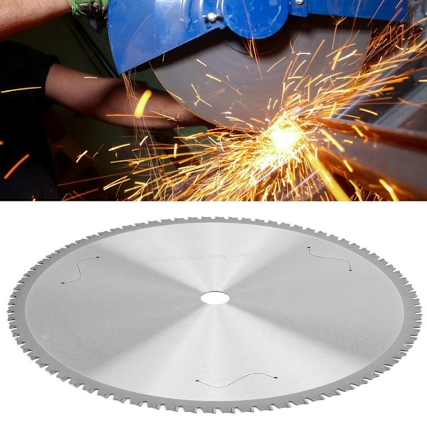 Højhastighedsstål Cirkelsavblad til Metal Skæring - 80 Tænder, Dimensioner: 355 x 2,6 x 2,0 x 25,4 mm 80T