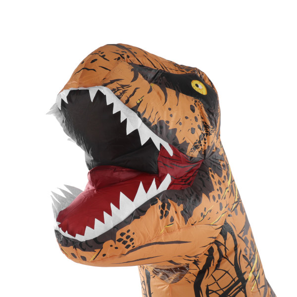 Dinosaur-asu T Rex puhallettava dinosauruksen räjäytysasu halloween cosplay-bileisiin joulun aikuisille 150-190cm ruskea