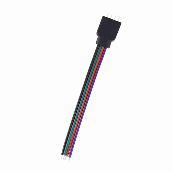 20 stk 4-pins hannkontaktkabler for 10 cm RGB LED-striper (5050/3528/3014)