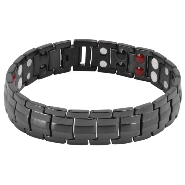 Magnetisk armbånd for menn for smertelindring og reduksjon av tretthet - Stilig svart design for helse og velvære Black