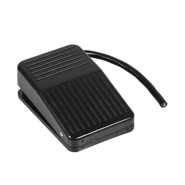 380V Elektrisk Strømfodpedalafbryder med Til/Fra Kontrol - Sort Farve, 10 cm Kabel