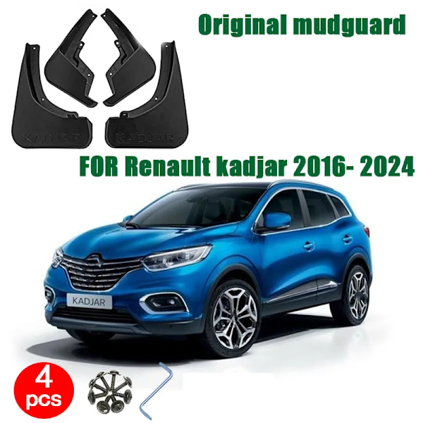 Biltilbehør TIL Renault Kadjar 2016 2017 2018 2019 2020 2021 2022 2023 2024 Mudderklapper Stænkskærm Mudderbeskytter Skærme