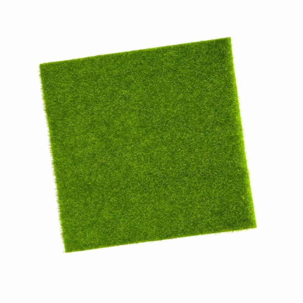 DIY Miniatyrträdgård Ornament: Konstgräs Plastkruka (15 x 15 cm)