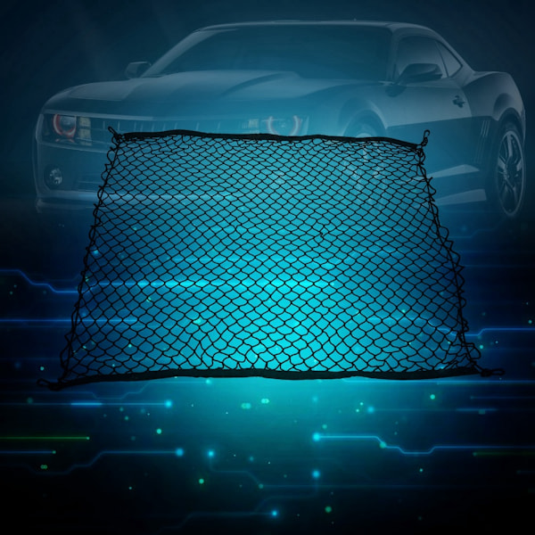 Universal 100x100cm Elastisk Net Organizer til Bagagerum - Bagage Net Holder