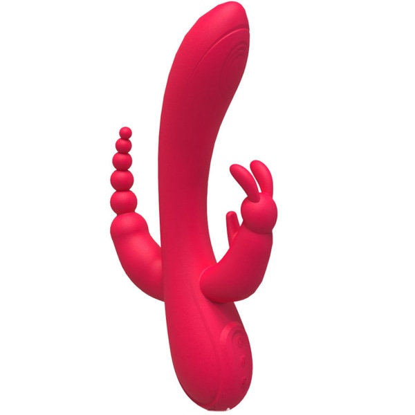 【Lixiang Store】 Vibrasjonsmassasjemaskin for kvinner Vanntett lavstøy 12 frekvens USB oppladbar kvinnemassasjeapparat Rød