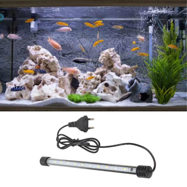 Høj Lysstyrke LED Akvarielys - Energieffektivt Neddykkeligt Fiskekumlys med Sugkopper, EU Stik 220V Model ZY-25A