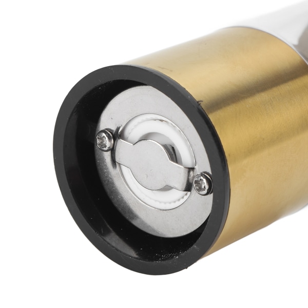 Profesjonell Justerbar Grovhet Manuell Pepper- og Saltkvern med Fyllbar Keramisk Rotor - Gullfinish for Kjøkkenbruk L Gold
