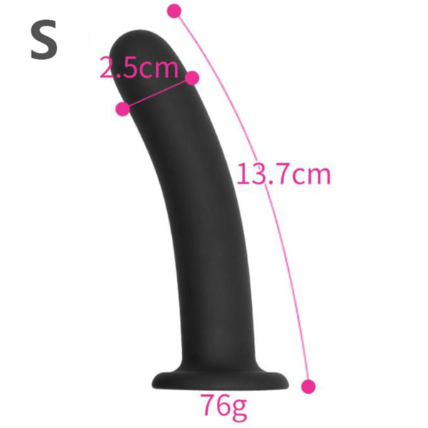 Forlæng Sort Silikone Anal-Stik Kvinder Safe Erotic Product Plug et AV Anal-Trainer L